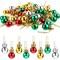 96 Pieces Christmas Balls Xmas Tree Ornaments Balls Exquisite Colorful Ball Decoration Pendant for Holiday Party Decor (Red, Gold, Silver, Green, 0.79 Inch)
